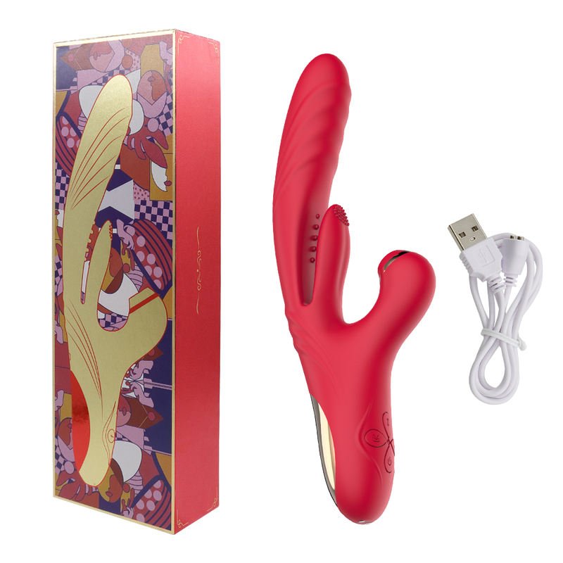 Adult Products 3 in 1 G - spot Telescopic Vibration Tapping Sucking Vibrators - Lovetoys wholesales shop