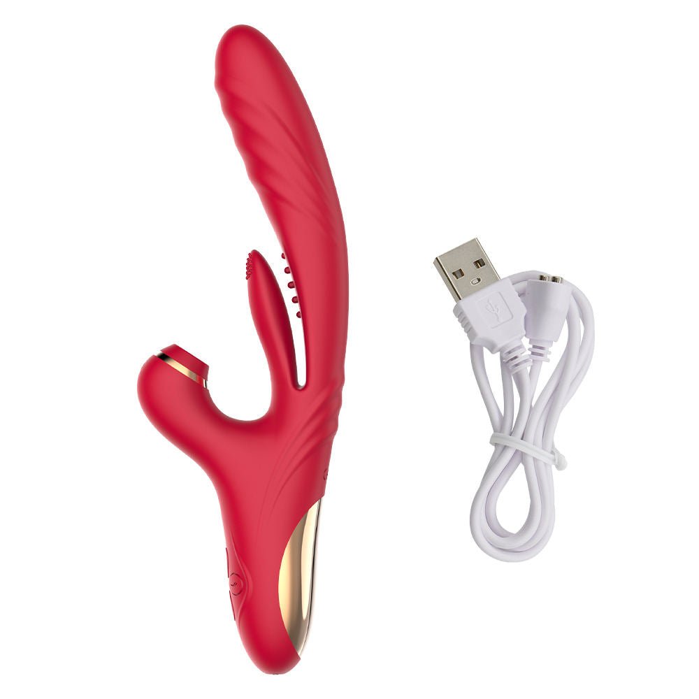 Adult Products 3 in 1 G - spot Telescopic Vibration Tapping Sucking Vibrators - Lovetoys wholesales shop