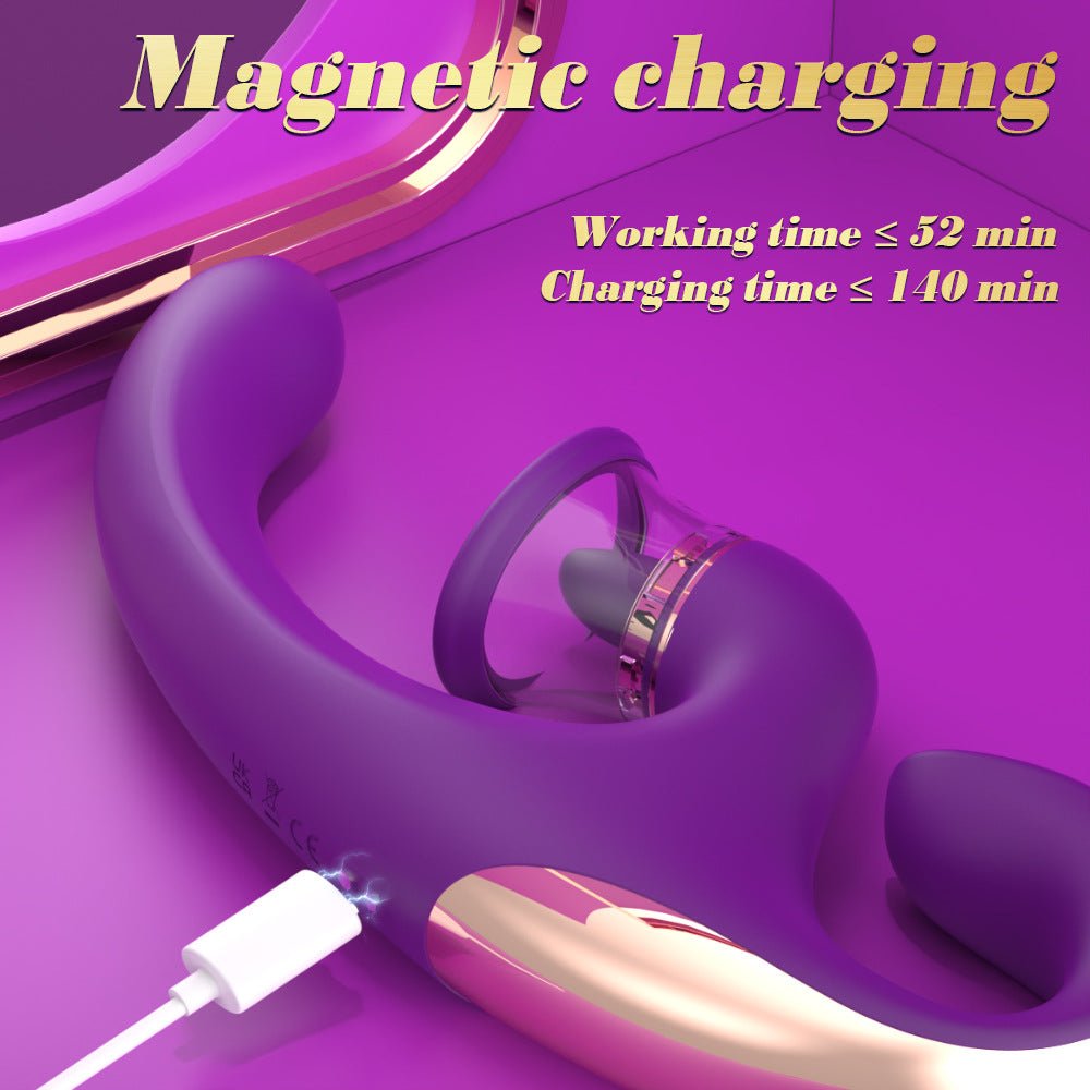 Adult products U - shaped Cute FOX clitoral G - spot vibrator soft silicone - Lovetoys wholesales shop