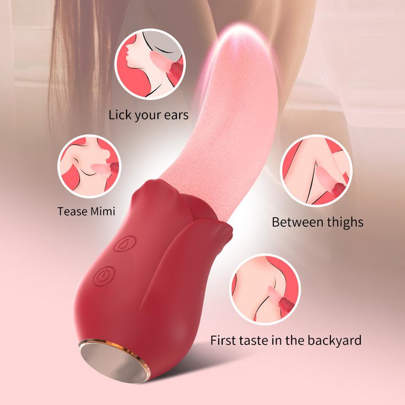 Adult Sex Product Vibrator Real Tongue Licking Sex Toy - Lovetoys wholesales shop