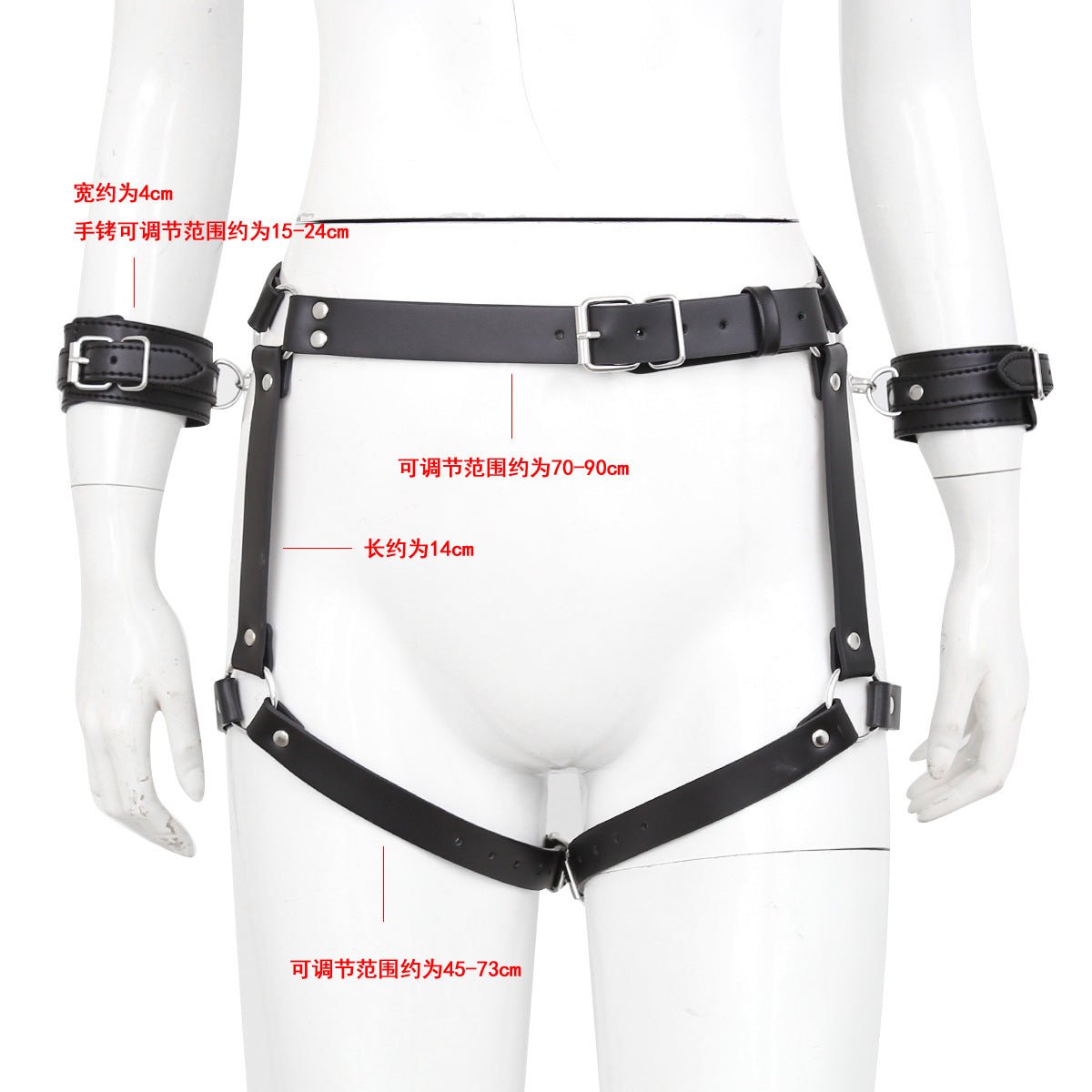 Adult Sex Products Leg Harness With Handcuffs - Lovetoys wholesales shop