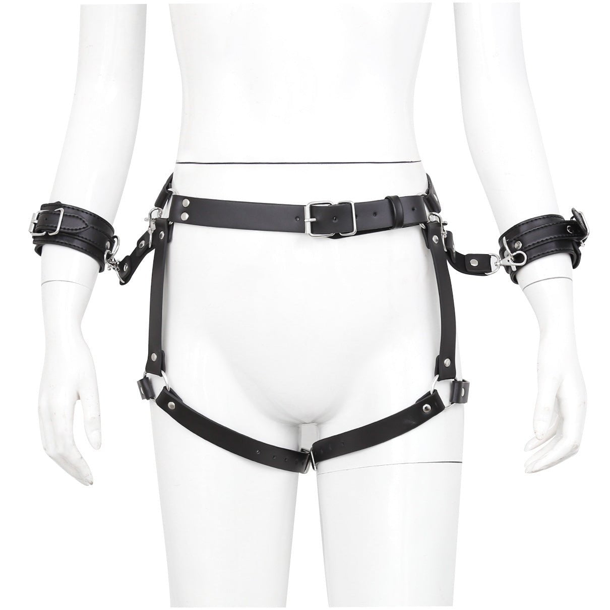 Adult Sex Products Leg Harness With Handcuffs - Lovetoys wholesales shop