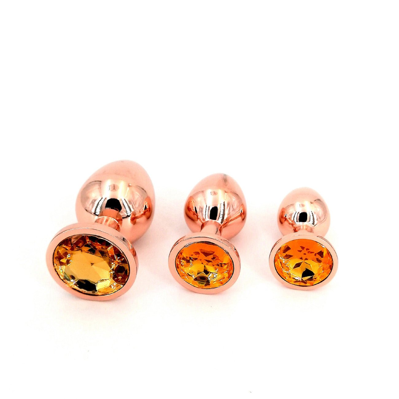 Adult sex products Rose Gold Anal Plug With Diamond - S - Lovetoys wholesales shop