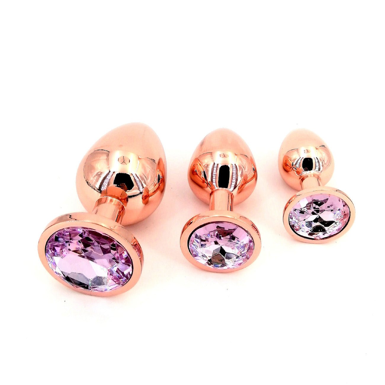Adult sex products Rose Gold Anal Plug With Diamond - S - Lovetoys wholesales shop