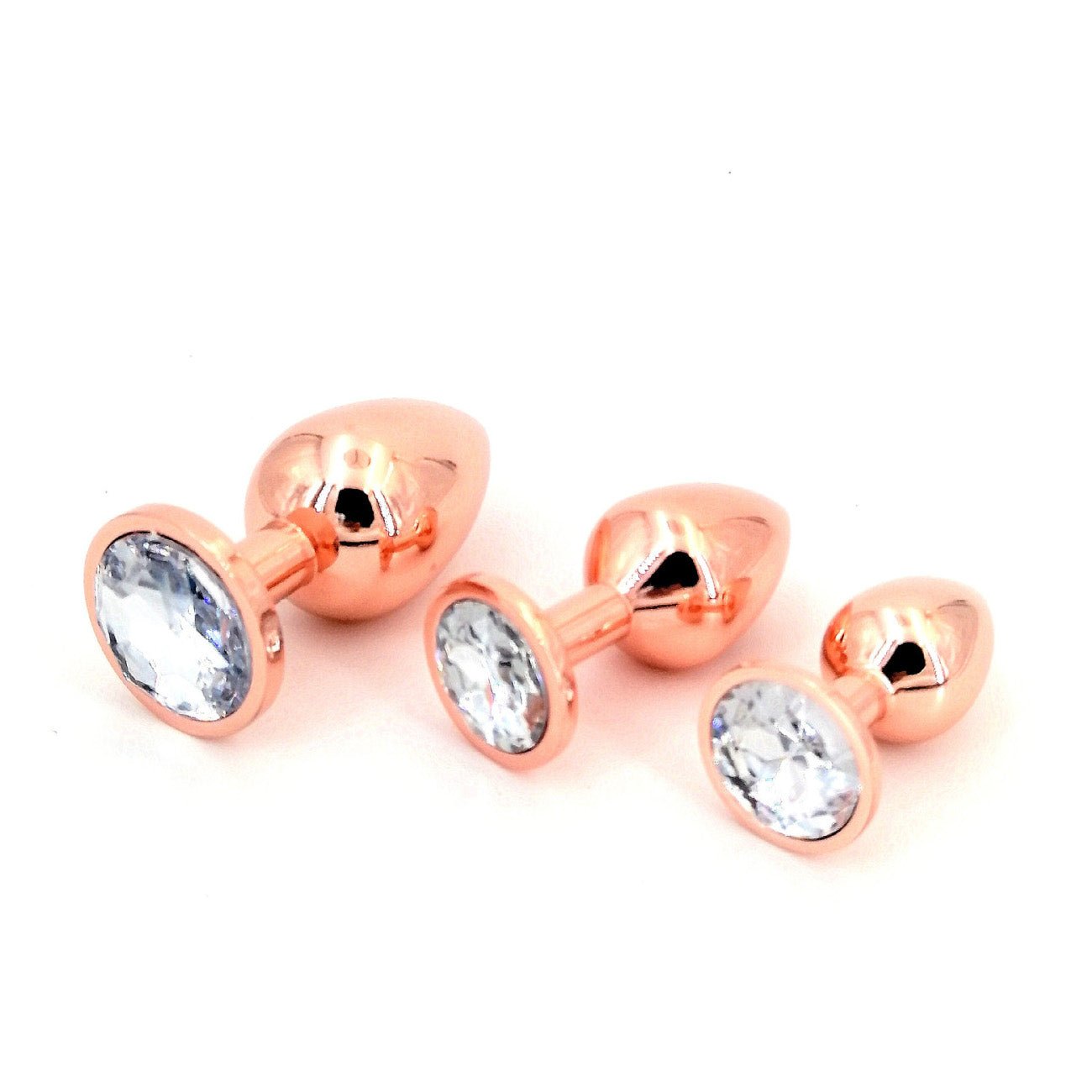 Adult sex products Rose Gold Anal Plug With Diamond - S - Lovetoys wholesales shop