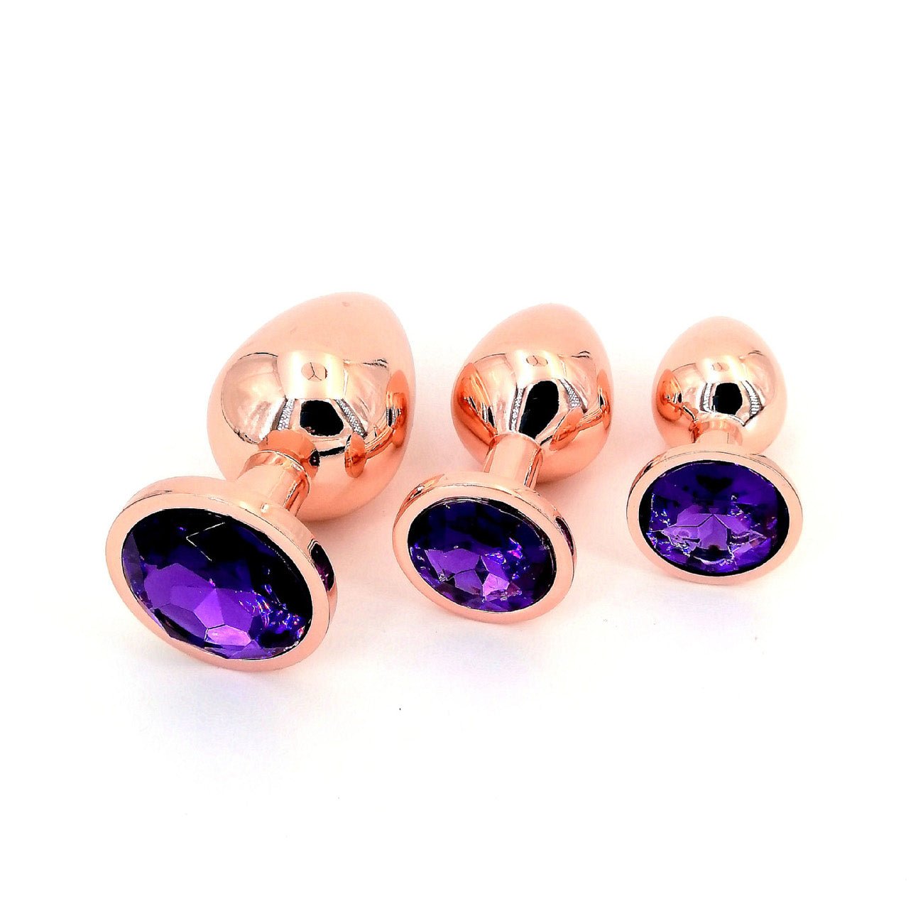 Adult sex products Rose Gold Anal Plug With Diamond - S - Lovetoys wholesales shop