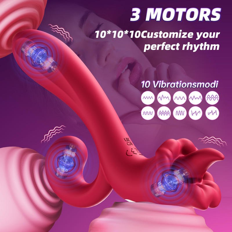 Adult Sex Products Tongue Licking Masturbator Vibrator for Couples Flirting - Lovetoys wholesales shop