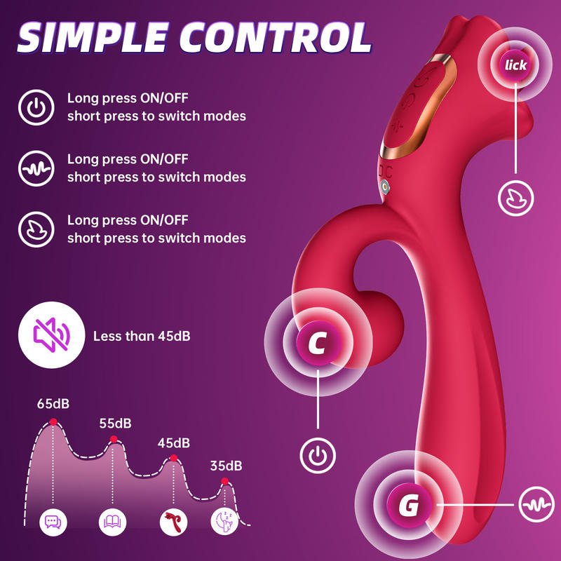 Adult Sex Products Tongue Licking Masturbator Vibrator for Couples Flirting - Lovetoys wholesales shop