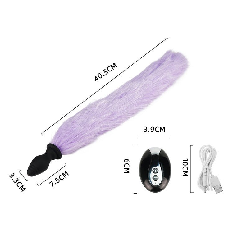 Adult Sex Products Vibration Fox Tail Butt Plug - Lovetoys wholesales shop