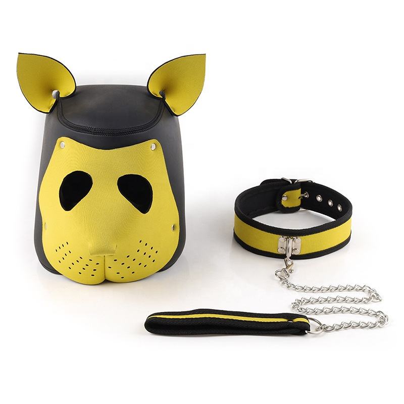 Adult Sex Toys Cosplay Headgear Show Sex Training Toys Collar Traction Rope Set Role Play Headgear - Lovetoys wholesales shop