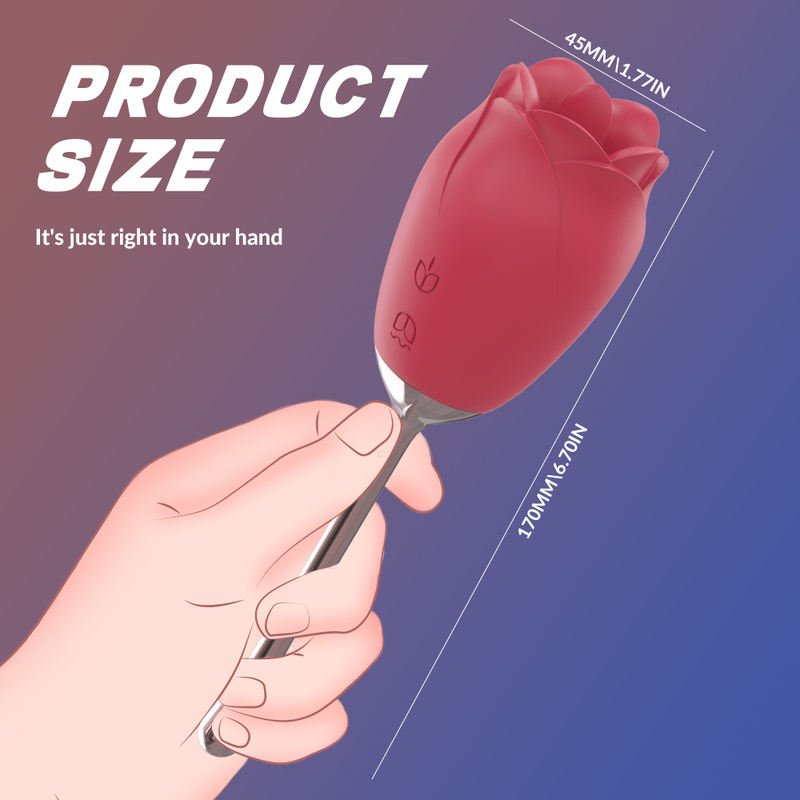 Adult Sexy Toys Silicone Rose Vibrator Tongue Clitoris Stimulate Sex Rose Vibrator - Lovetoys wholesales shop
