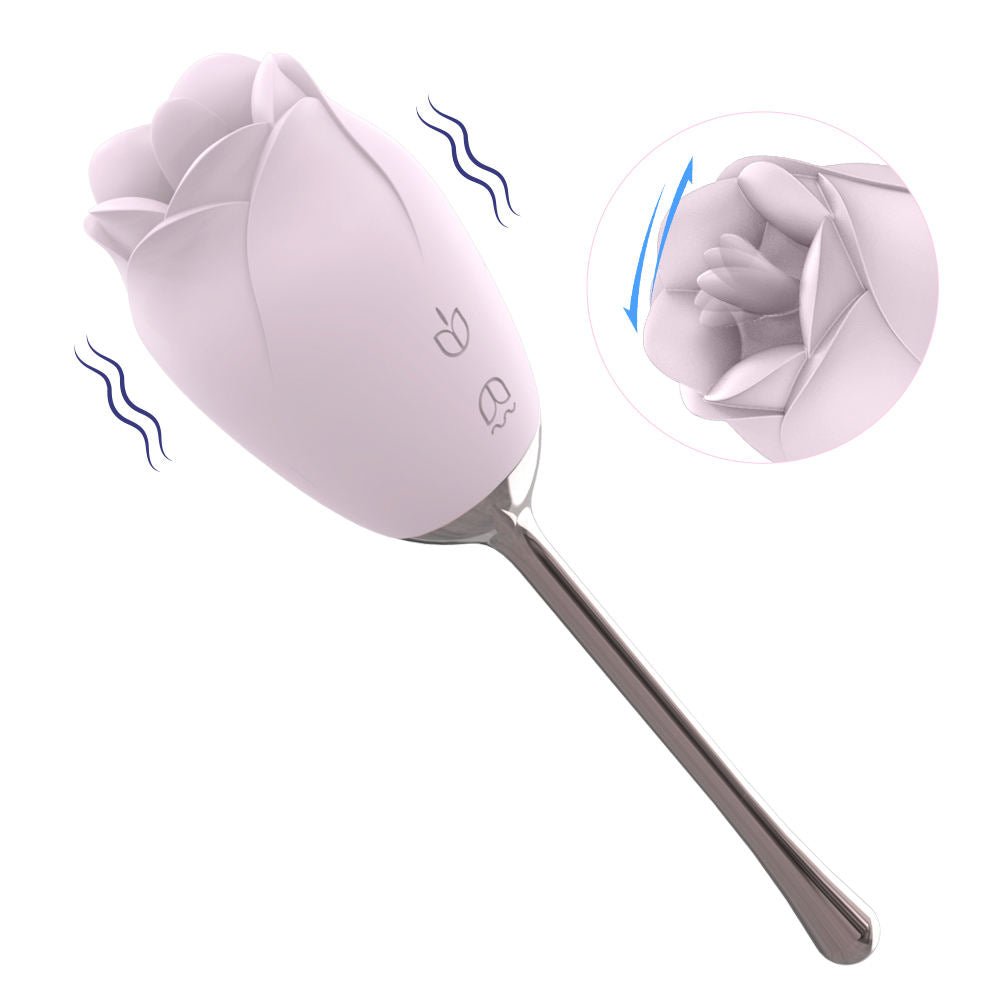 Adult Sexy Toys Silicone Rose Vibrator Tongue Clitoris Stimulate Sex Rose Vibrator - Lovetoys wholesales shop