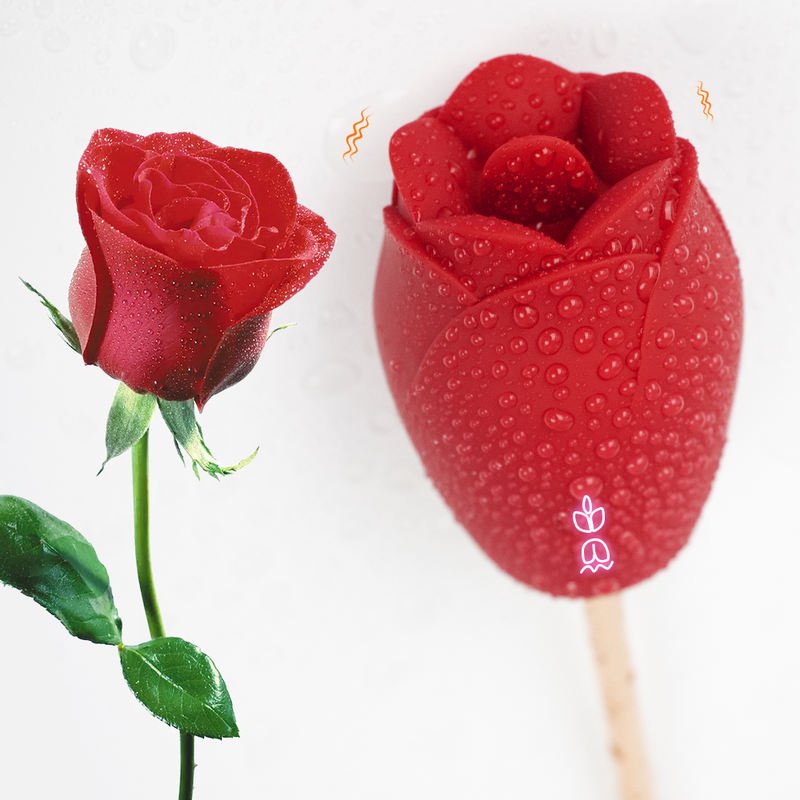 Adult Sexy Toys Silicone Rose Vibrator Tongue Clitoris Stimulate Sex Rose Vibrator - Lovetoys wholesales shop