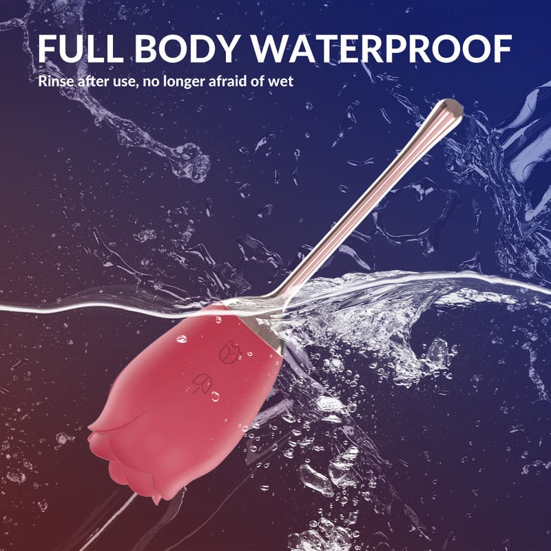 Adult Sexy Toys Silicone Rose Vibrator Tongue Clitoris Stimulate Sex Rose Vibrator - Lovetoys wholesales shop