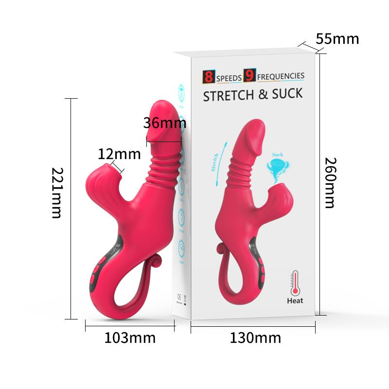 Adult Vibrator Sex Toys Stretch And Suction Vibration Dildo - Lovetoys wholesales shop