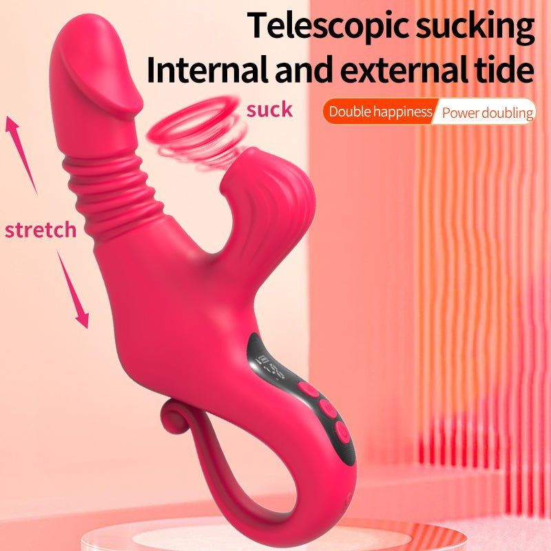 Adult Vibrator Sex Toys Stretch And Suction Vibration Dildo - Lovetoys wholesales shop