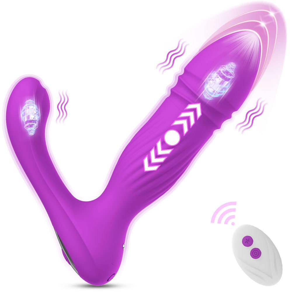 Anal Plug Prostate Massager Telescopic Vibration Masturbation Device - Lovetoys wholesales shop