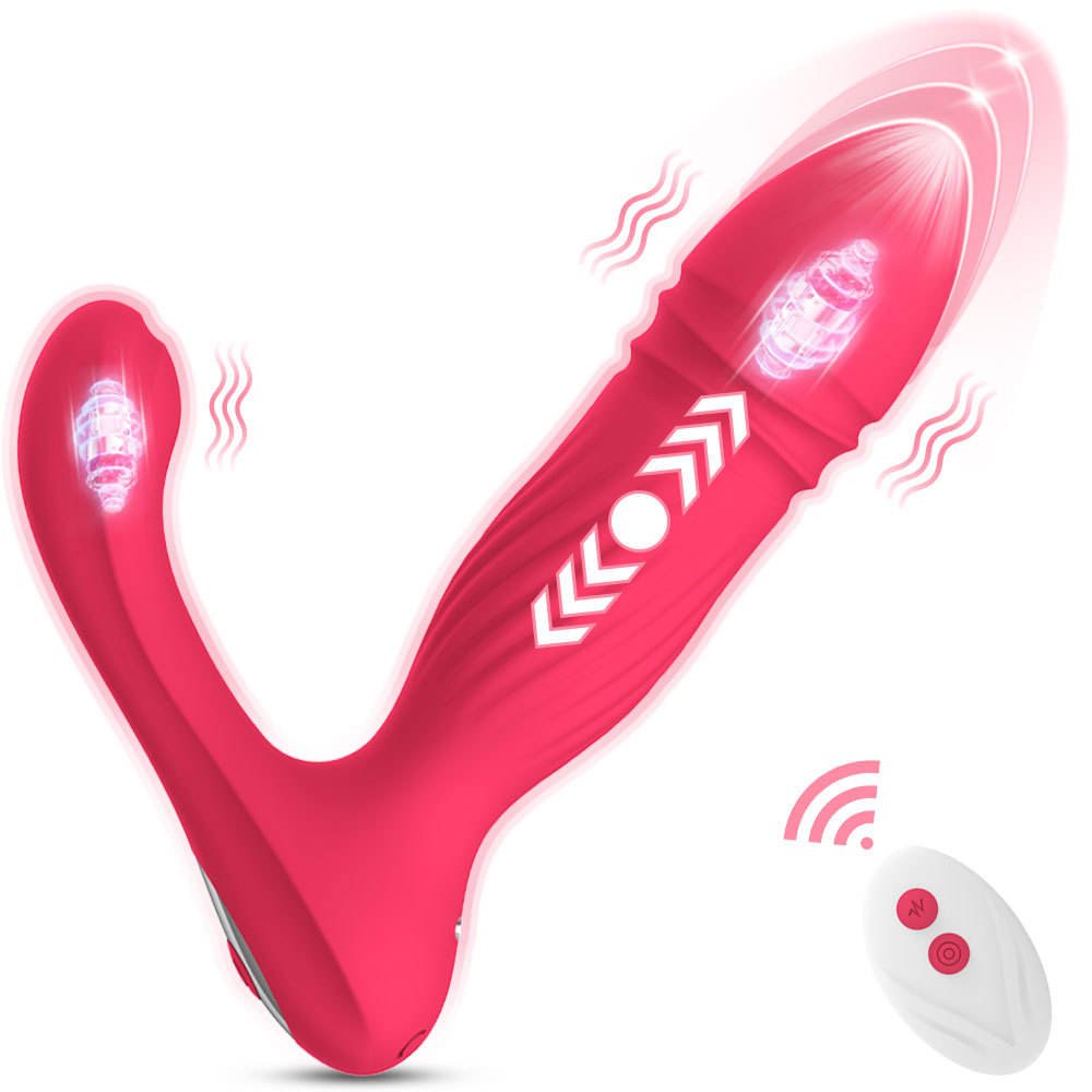 Anal Plug Prostate Massager Telescopic Vibration Masturbation Device - Lovetoys wholesales shop