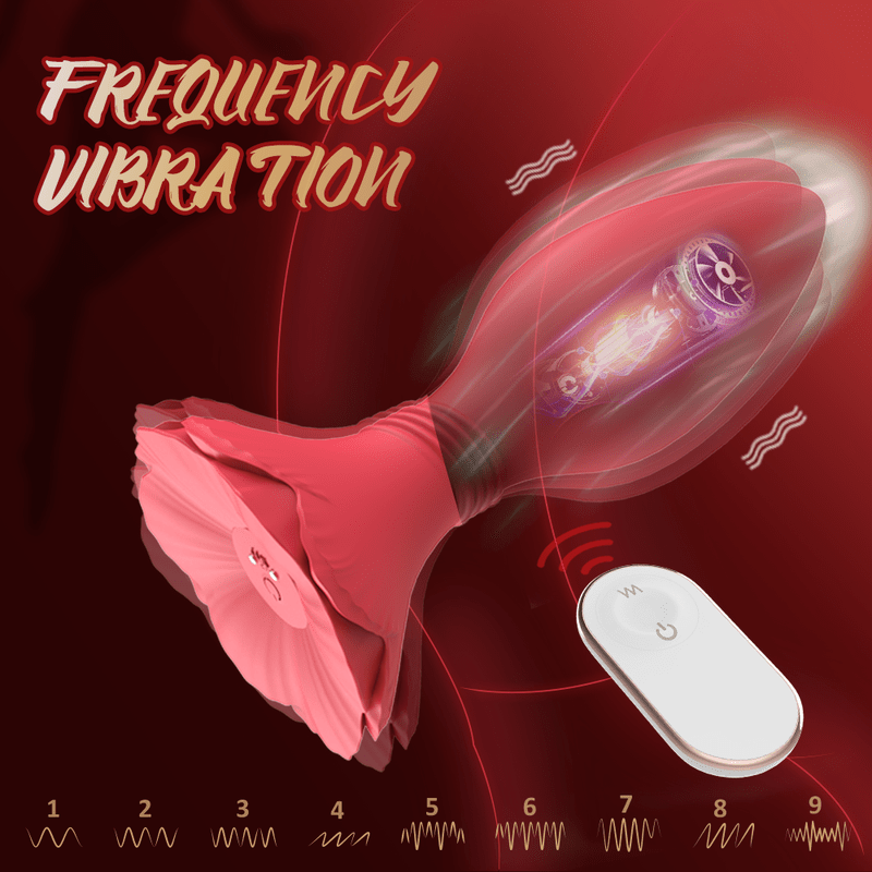 Anal Plug Training Rose Female Anal Toys Thin with Remote Control for Men - Lovetoys wholesales shop