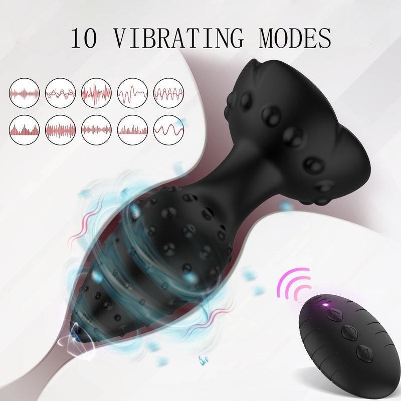 Anal Plug with 10 Frequency Vibration and Remote Control Anal Sex Toy - Lovetoys wholesales shop