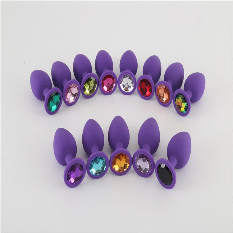 Anal Sex Toys Geisha Ball Silicone Butt Plug with Diamond - Lovetoys wholesales shop