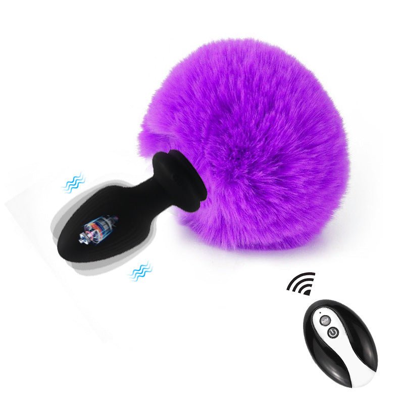 Anal Sex Toys Rabbit Tail Vibration Butt Plug - Lovetoys wholesales shop