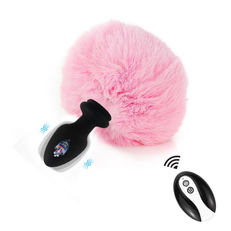 Anal Sex Toys Rabbit Tail Vibration Butt Plug - Lovetoys wholesales shop