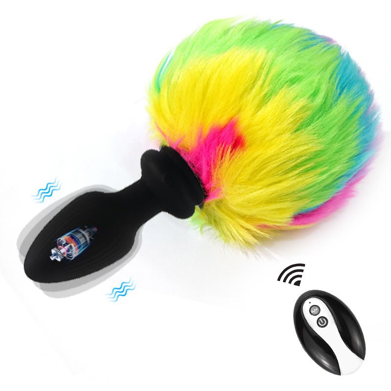 Anal Sex Toys Rabbit Tail Vibration Butt Plug - Lovetoys wholesales shop