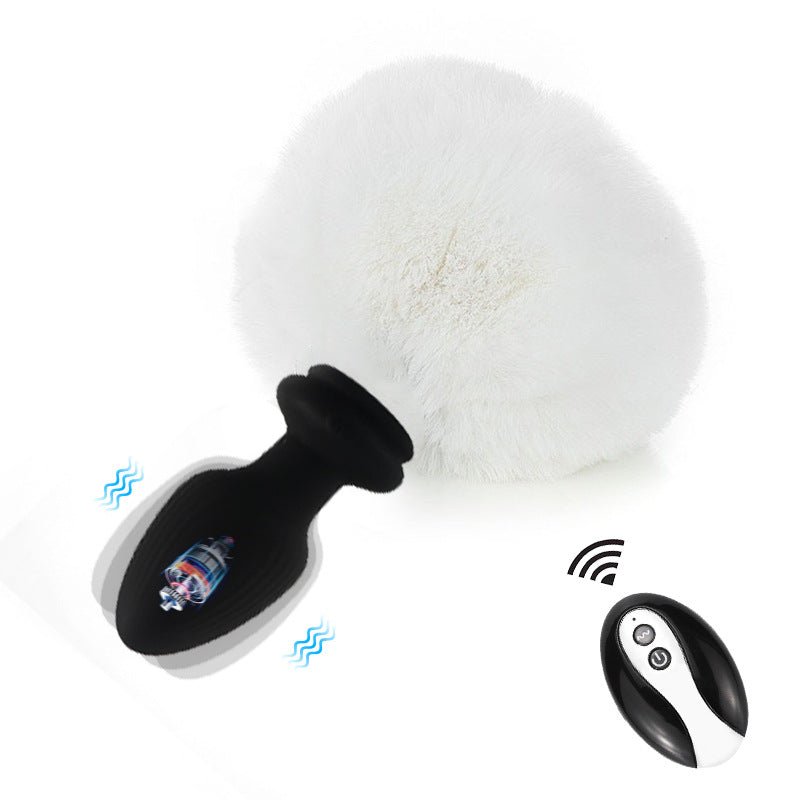 Anal Sex Toys Rabbit Tail Vibration Butt Plug - Lovetoys wholesales shop