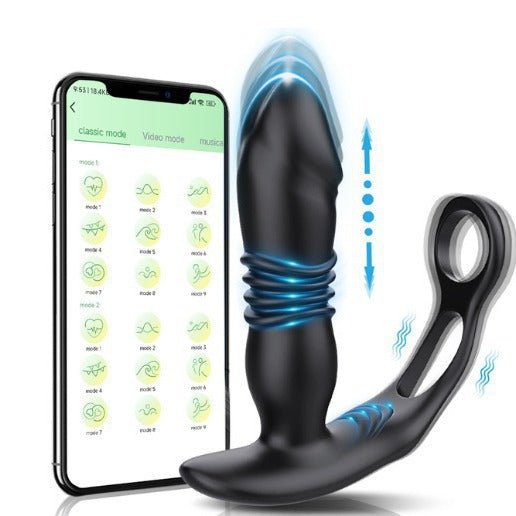 Anal Sex Toys Thrusting Prostate Vibrator With Cock Ring - Lovetoys wholesales shop