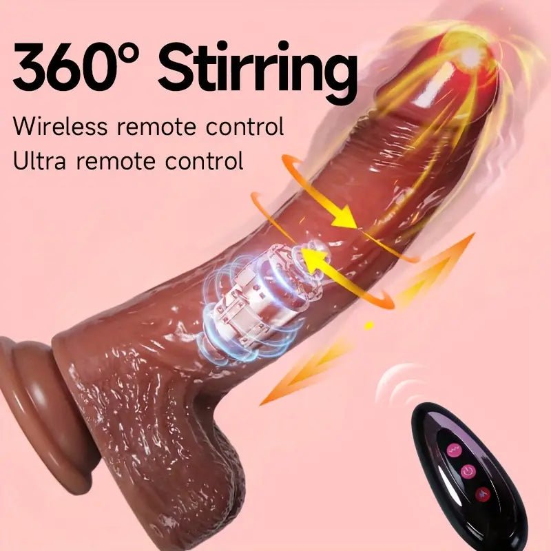 AS - 2011 Realistic Rotating silicone Nick Vibrator with Balls and Remote Control - Lovetoys wholesales shop