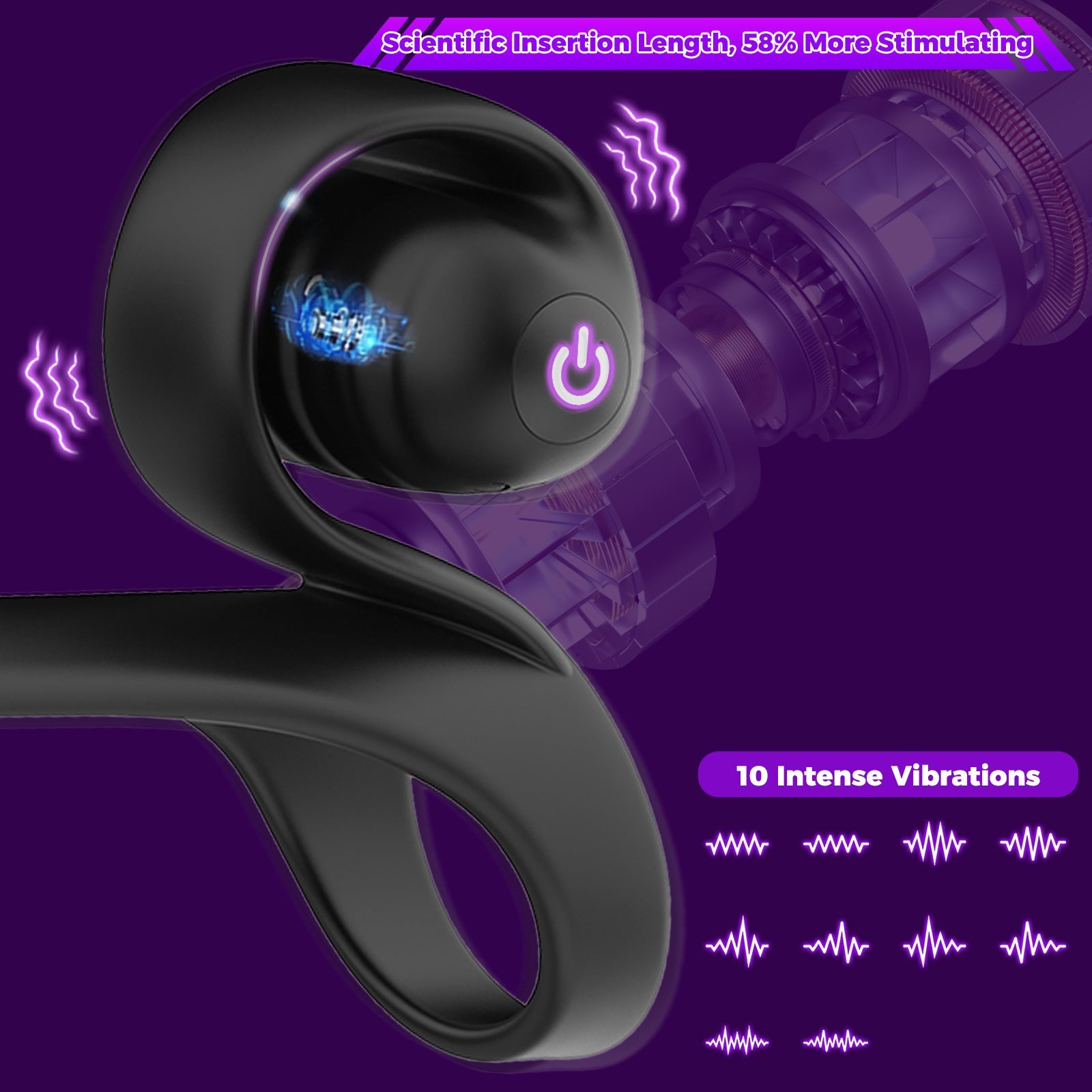 AS - 2087 Three - ring vibration lock precision ring - Lovetoys wholesales shop