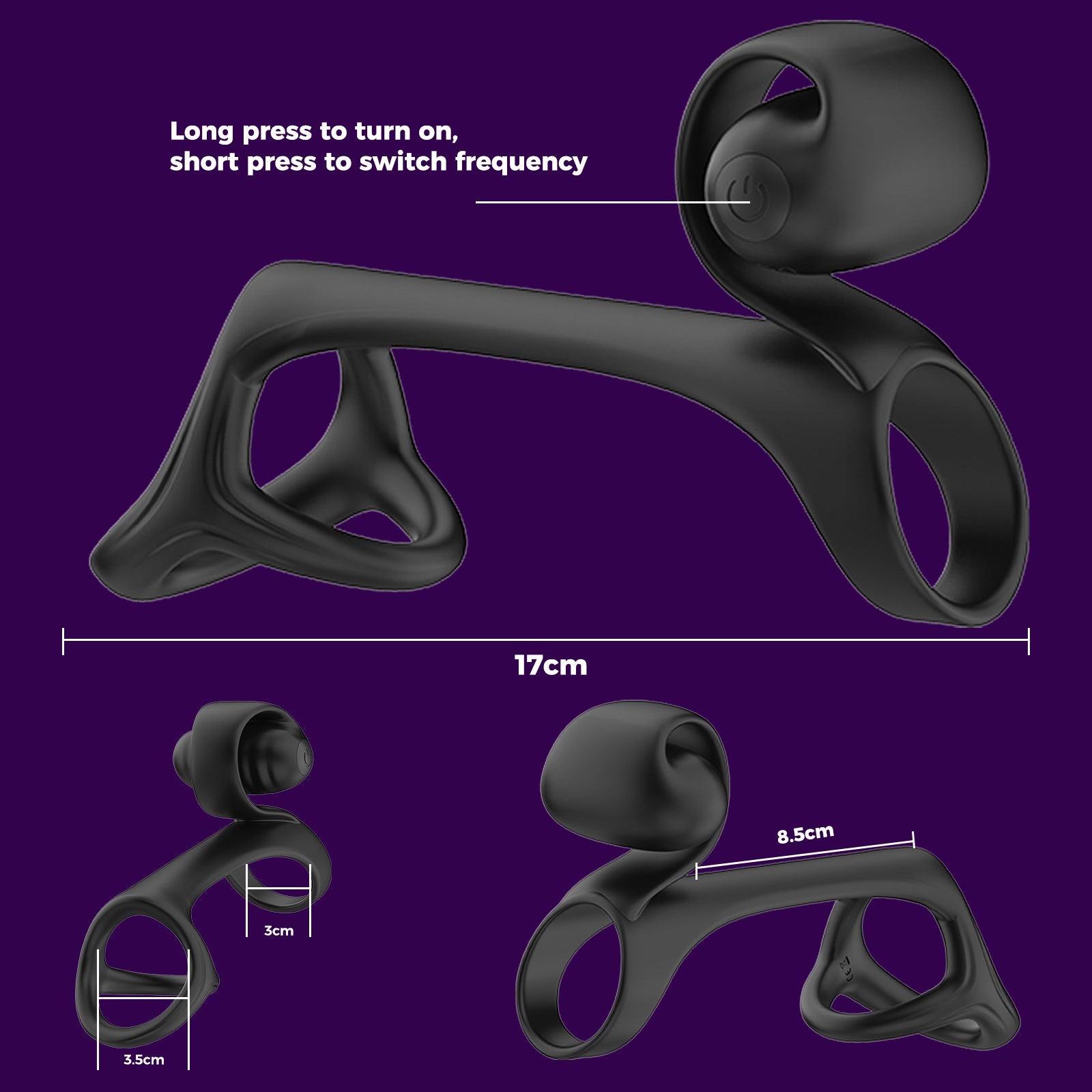 AS - 2087 Three - ring vibration lock precision ring - Lovetoys wholesales shop