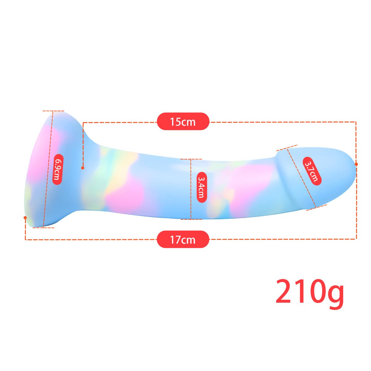 AS - 2096 Colorful dildo - Lovetoys wholesales shop