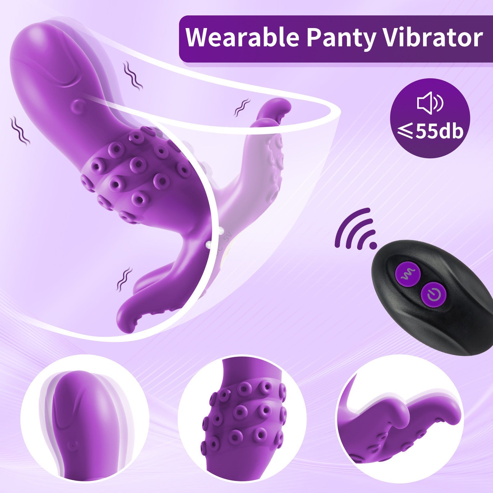 AS - 2102 Wireless remote control octopus anal plug female masturbator - Lovetoys wholesales shop