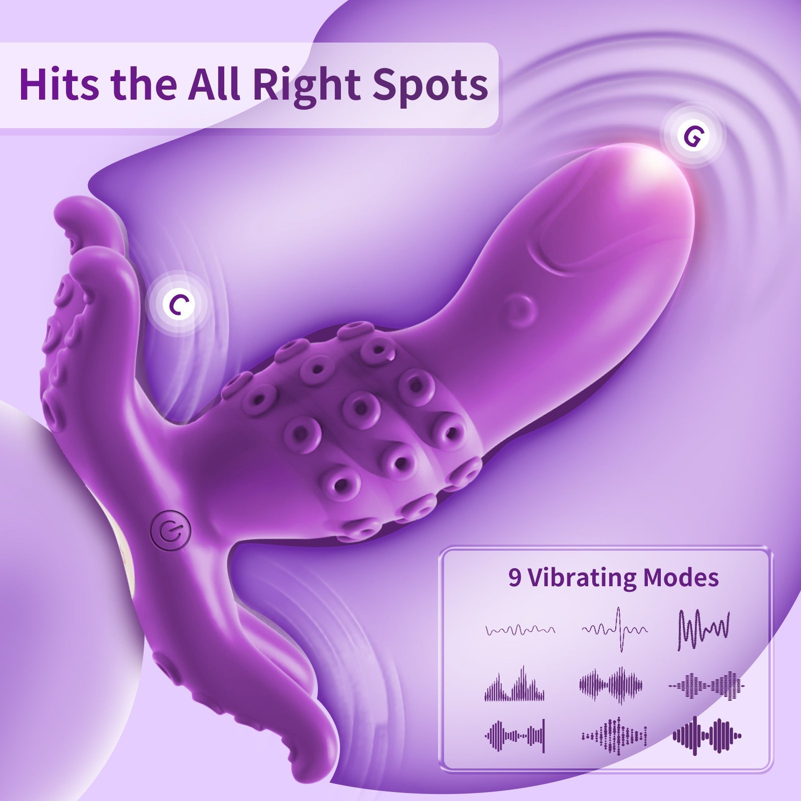 AS - 2102 Wireless remote control octopus anal plug female masturbator - Lovetoys wholesales shop