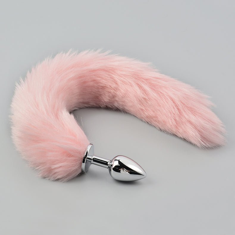 BDSM Lengthened Fox Tail Metal Anal Plug - Lovetoys wholesales shop