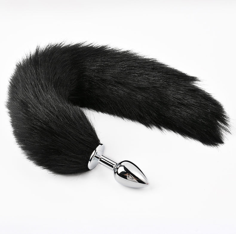 BDSM Lengthened Fox Tail Metal Anal Plug - Lovetoys wholesales shop