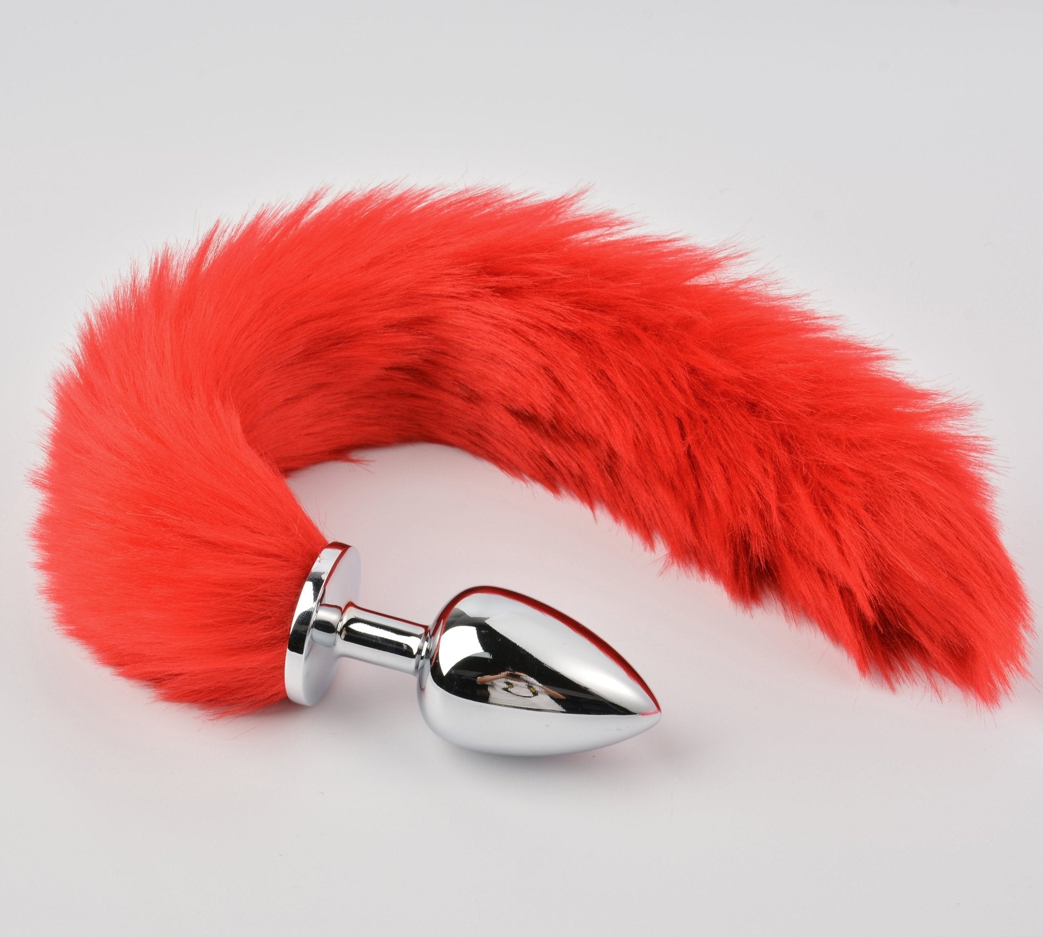 BDSM Lengthened Fox Tail Metal Anal Plug - Lovetoys wholesales shop