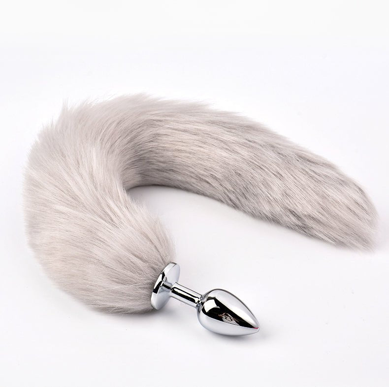 BDSM Lengthened Fox Tail Metal Anal Plug - Lovetoys wholesales shop