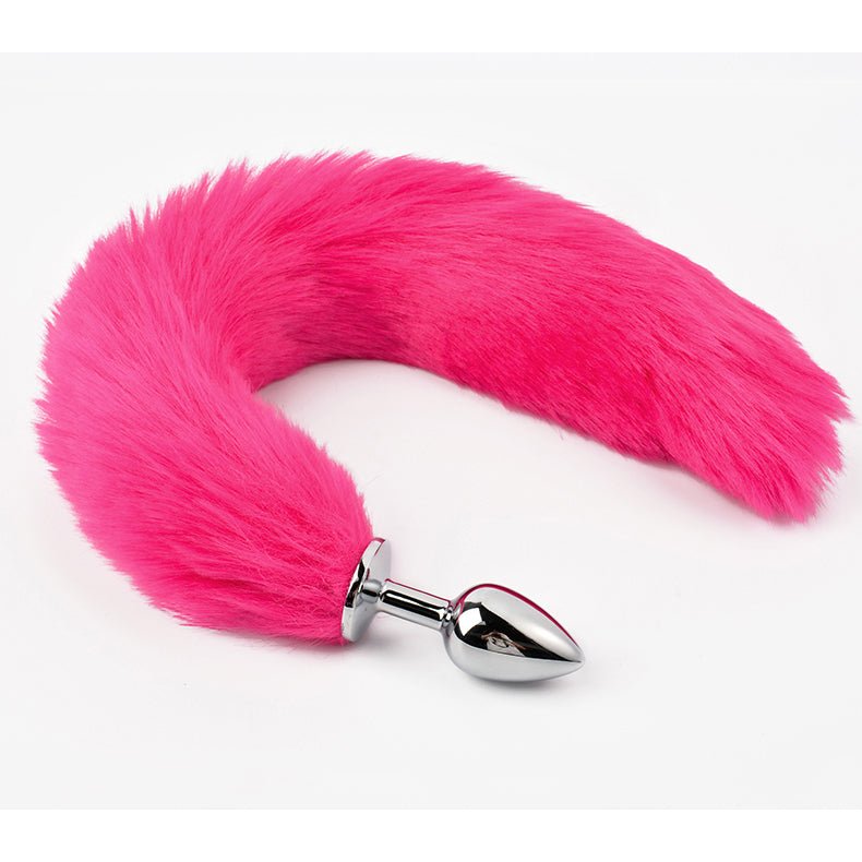 BDSM Lengthened Fox Tail Metal Anal Plug - Lovetoys wholesales shop