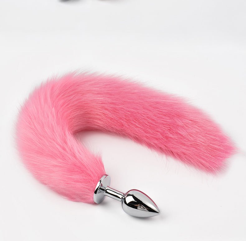 BDSM Lengthened Fox Tail Metal Anal Plug - Lovetoys wholesales shop