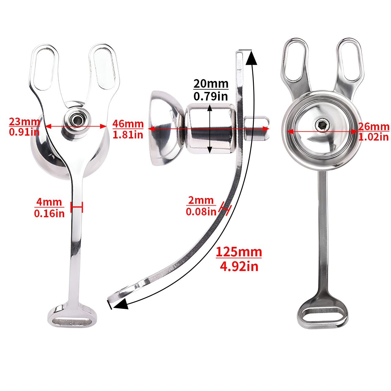 BDSM Metal Feminizer Flying - V With Belt Type - MW - X7222B - Lovetoys wholesales shop