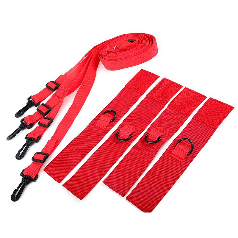 BDSM Sex Aids Kit Slave Leg Strap Split Leg Bondage Binding Strap on Bed - Lovetoys wholesales shop