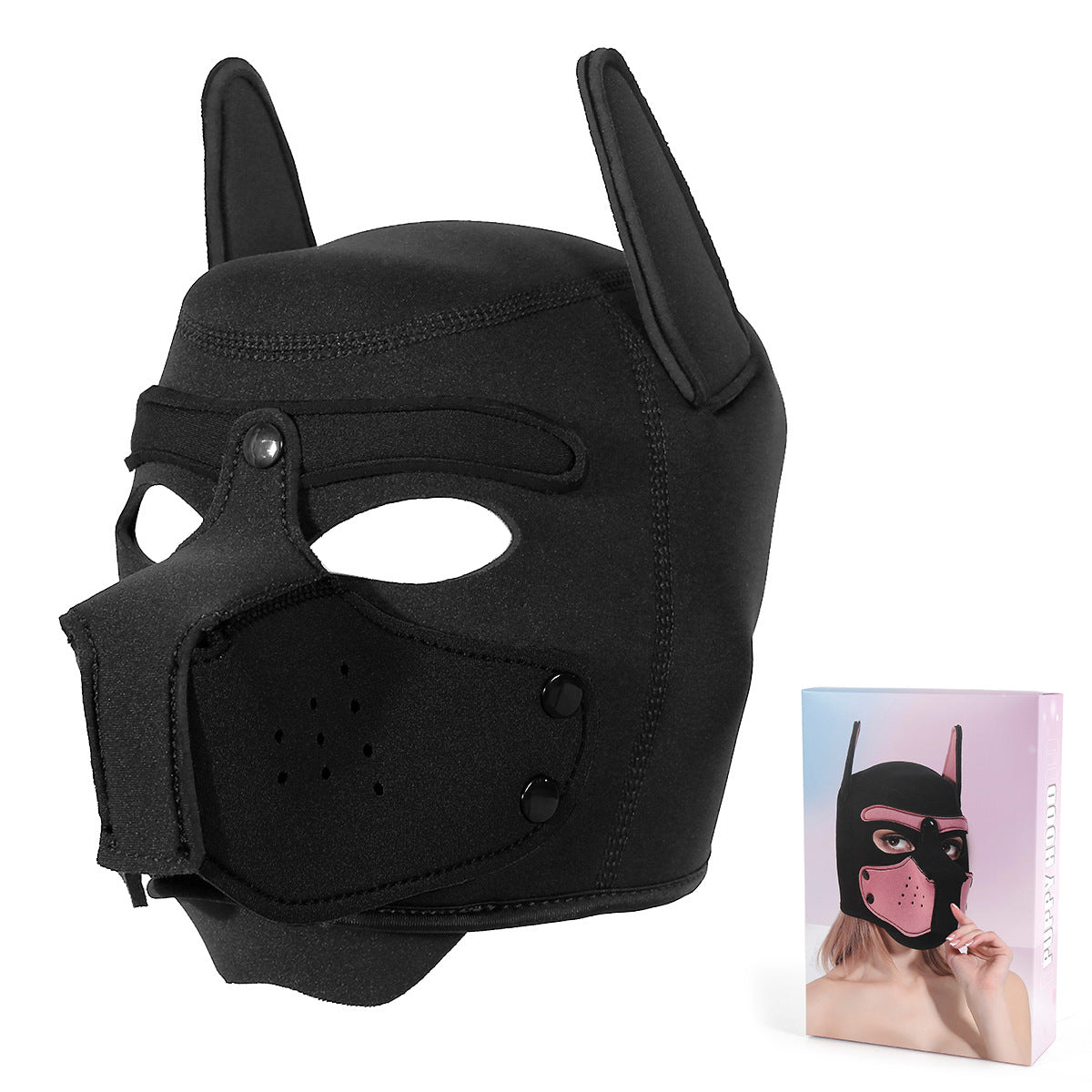 BDSM Unisex Full Face Pup Hood - Lovetoys wholesales shop
