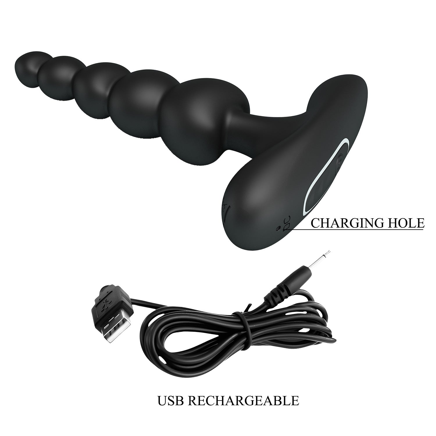 BI - 040174 Anal Vibrators 10 - frequency vibrating silicone anal beads - Lovetoys wholesales shop