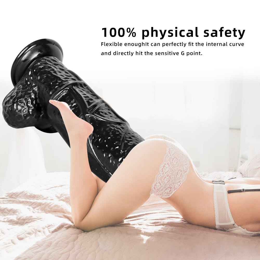Big Black Dildo With Realistic Veins - Lovetoys wholesales shop