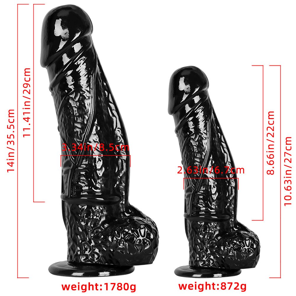 Big Black Dildo With Realistic Veins - Lovetoys wholesales shop