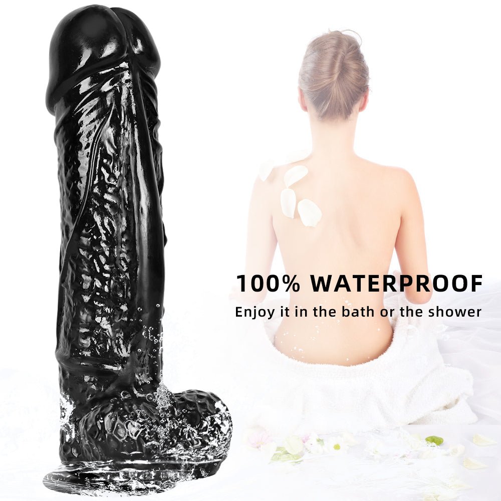 Big Black Dildo With Realistic Veins - Lovetoys wholesales shop