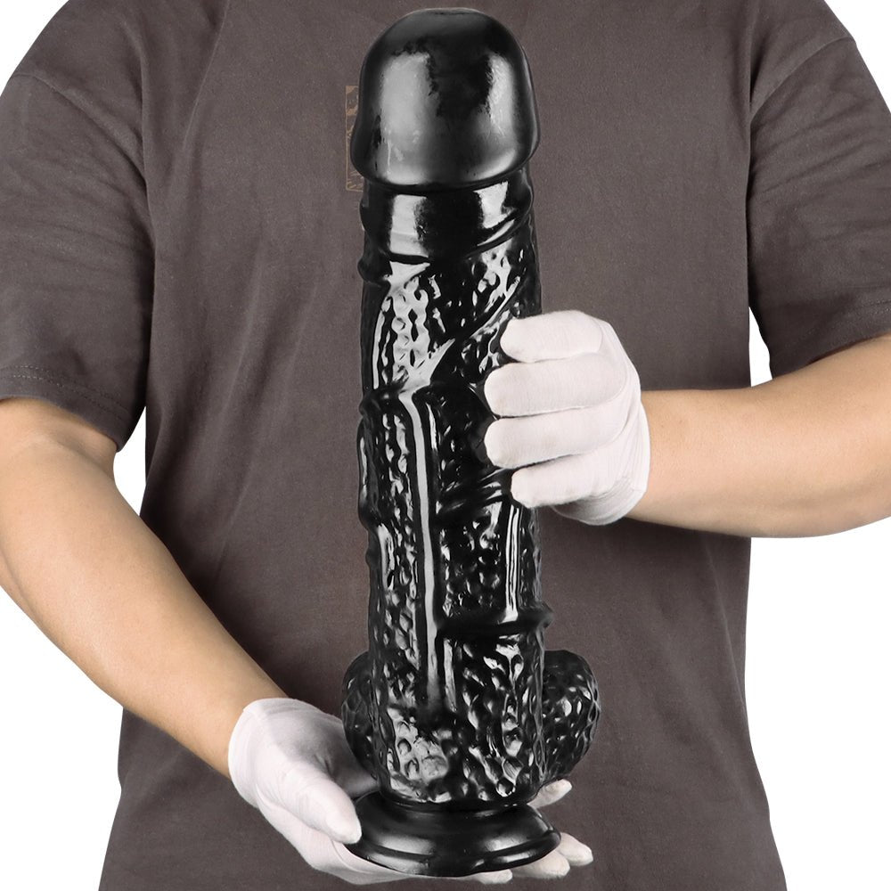 Big Black Dildo With Realistic Veins - Lovetoys wholesales shop